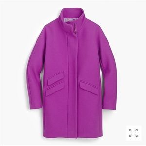 JCREW purple cocoon coat